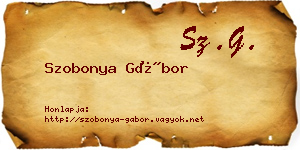 Szobonya Gábor névjegykártya