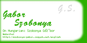 gabor szobonya business card